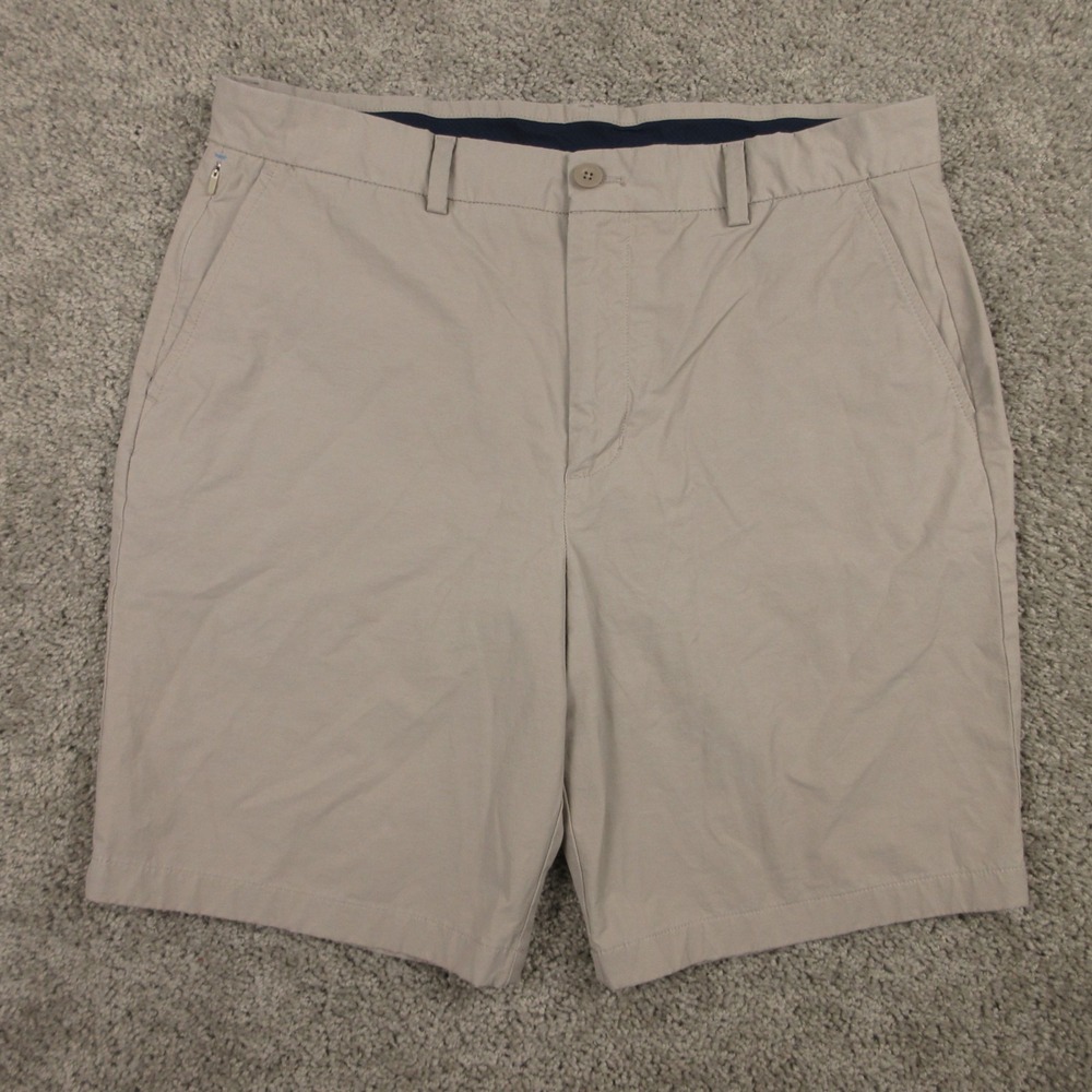 Vineyard Vines Shorts Mens 35 Beige OTG On The Go Performance Golf Stretch Nylon